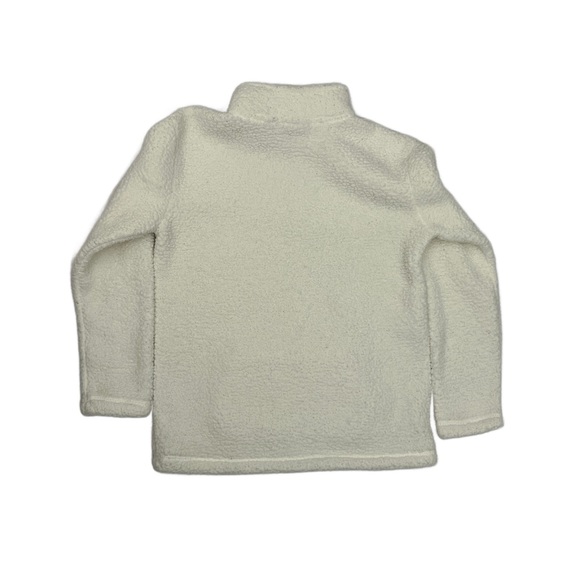The Children's Place L (10/12) White Faux Fur Fleece Jacket Full Zip Coat Sweate - Picture 8 of 9
